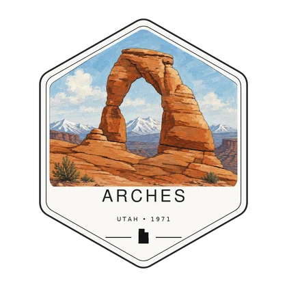 Arches first-visit badge, National Parks Hub