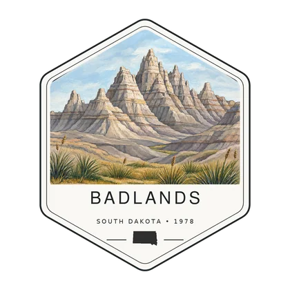 Badlands first-visit badge, National Parks Hub