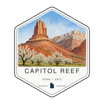 Capitol Reef first-visit badge, National Parks Hub