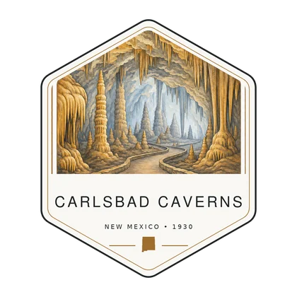 Carlsbad Caverns first-visit badge, National Parks Hub