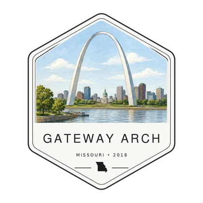 Gateway Arch first-visit badge, National Parks Hub