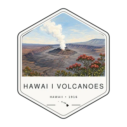 Hawaiʻi Volcanoes first-visit badge, National Parks Hub
