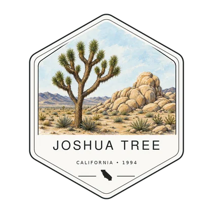 Joshua Tree first-visit badge, National Parks Hub