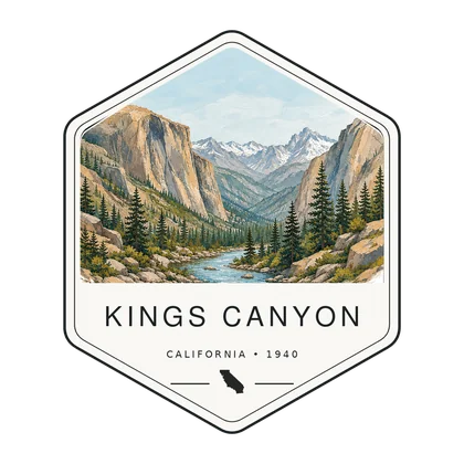 Kings Canyon first-visit badge, National Parks Hub