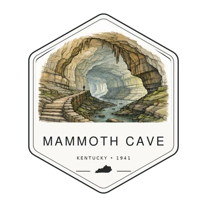 Mammoth Cave first-visit badge, National Parks Hub