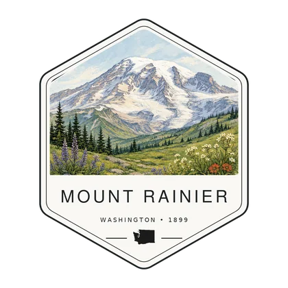 Rainier first-visit badge, National Parks Hub