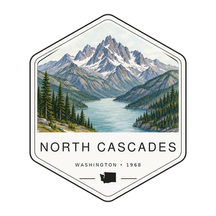 North Cascades first-visit badge, National Parks Hub