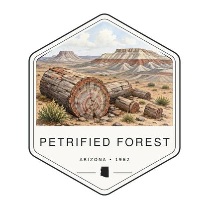 Petrified Forest first-visit badge, National Parks Hub