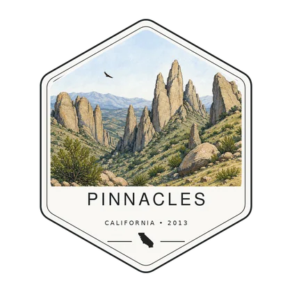 Pinnacles first-visit badge, National Parks Hub