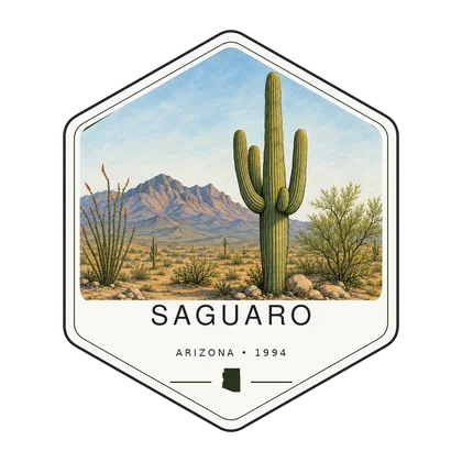 Saguaro first-visit badge, National Parks Hub