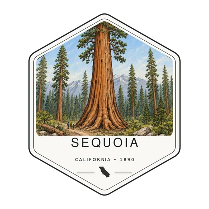 Sequoia first-visit badge, National Parks Hub