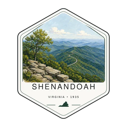 Shenandoah first-visit badge, National Parks Hub