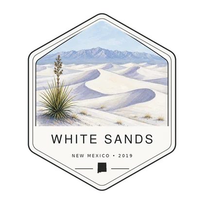 White Sands first-visit badge, National Parks Hub