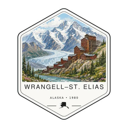 Wrangell-St. Elias first-visit badge, National Parks Hub