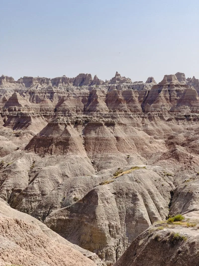 Eroded badlands formations, Badlands National Park