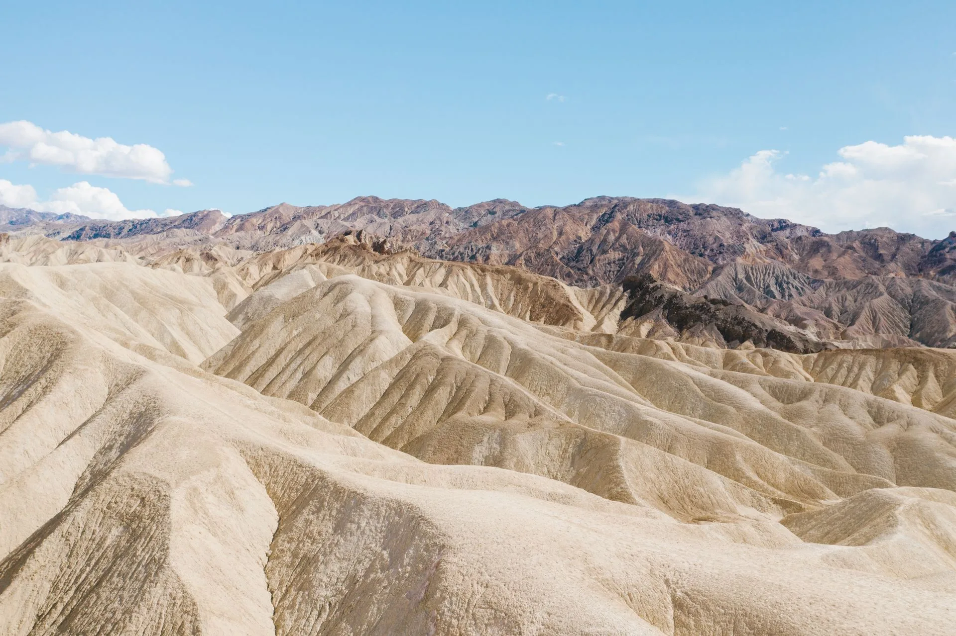Dry desert lakebed terrain, Death Valley National Park