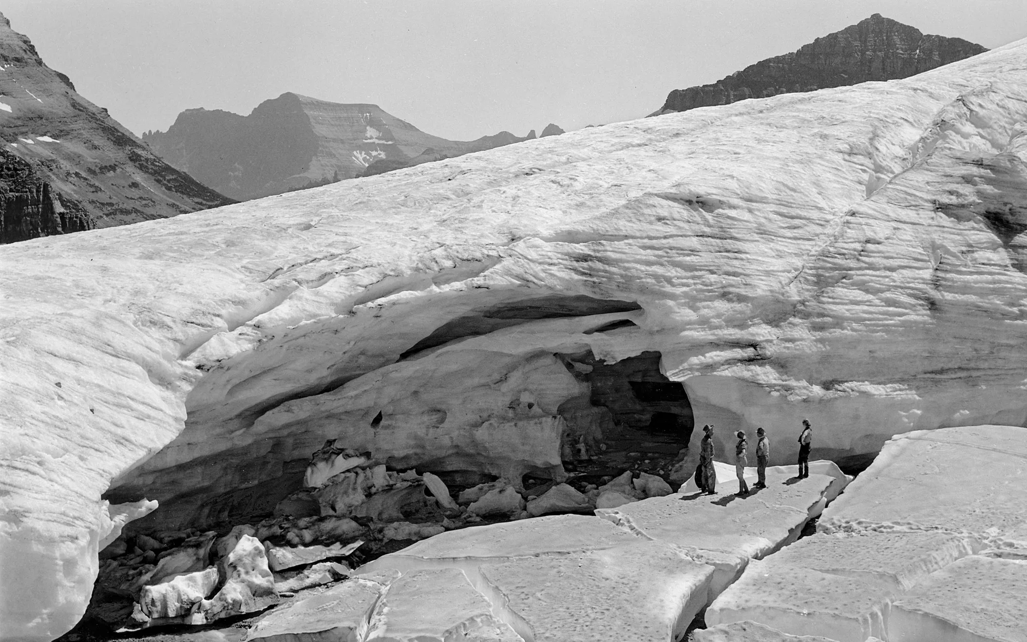 Logan Pass along Going-to-the-Sun Road in Glacier National Park during summer