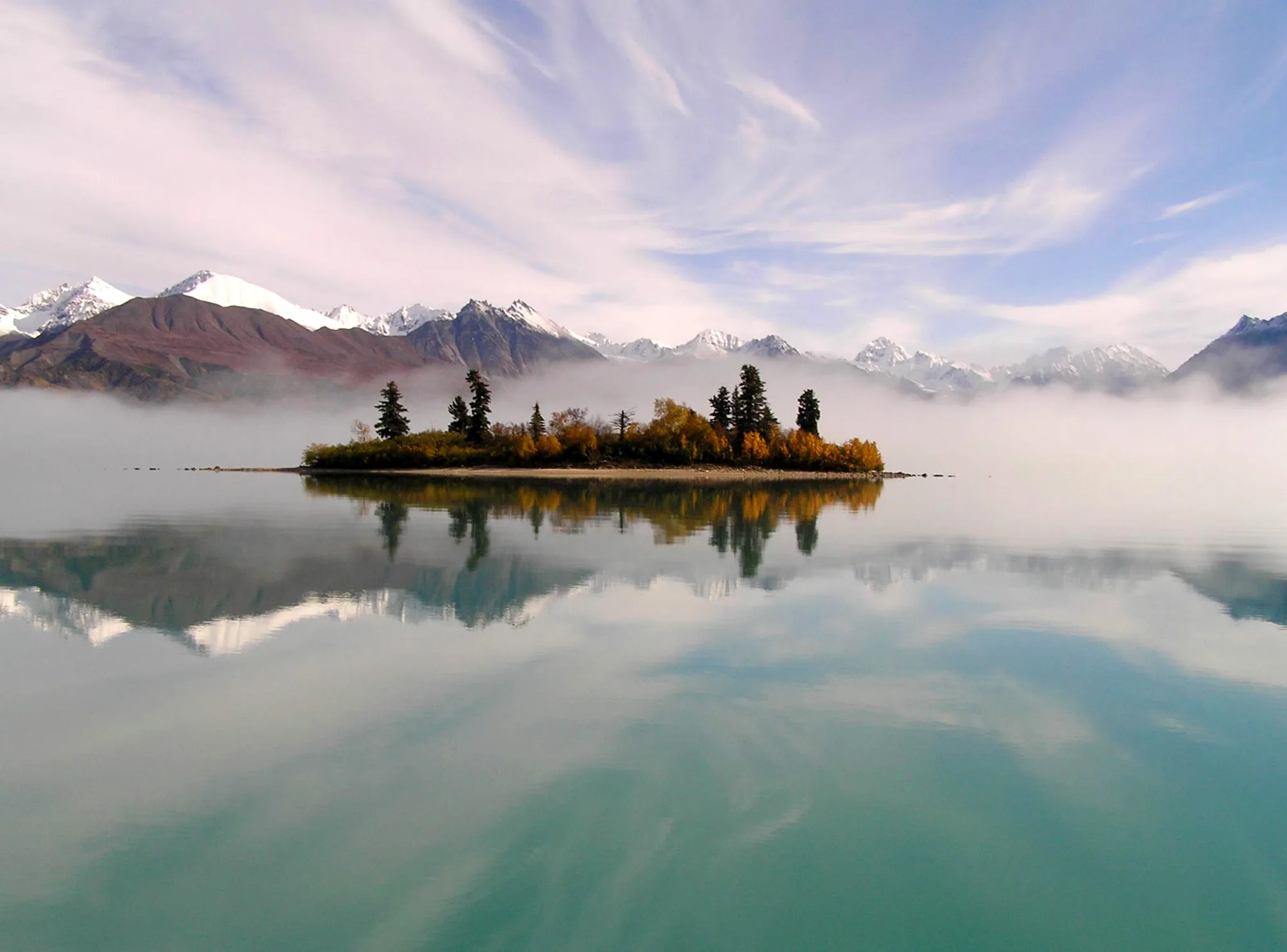 Richard Proenneke's hand-built log cabin at Twin Lakes, Lake Clark National Park