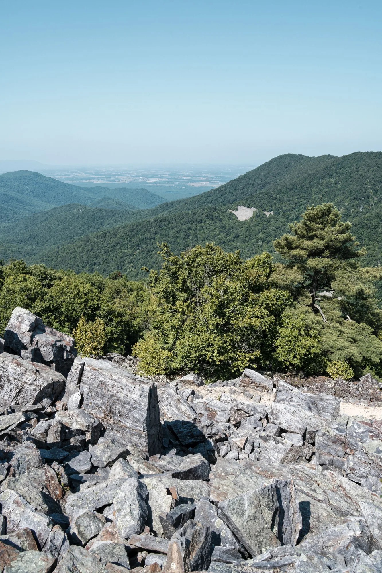 Blue Ridge Mountain ridgeline in Shenandoah National Park, Virginia