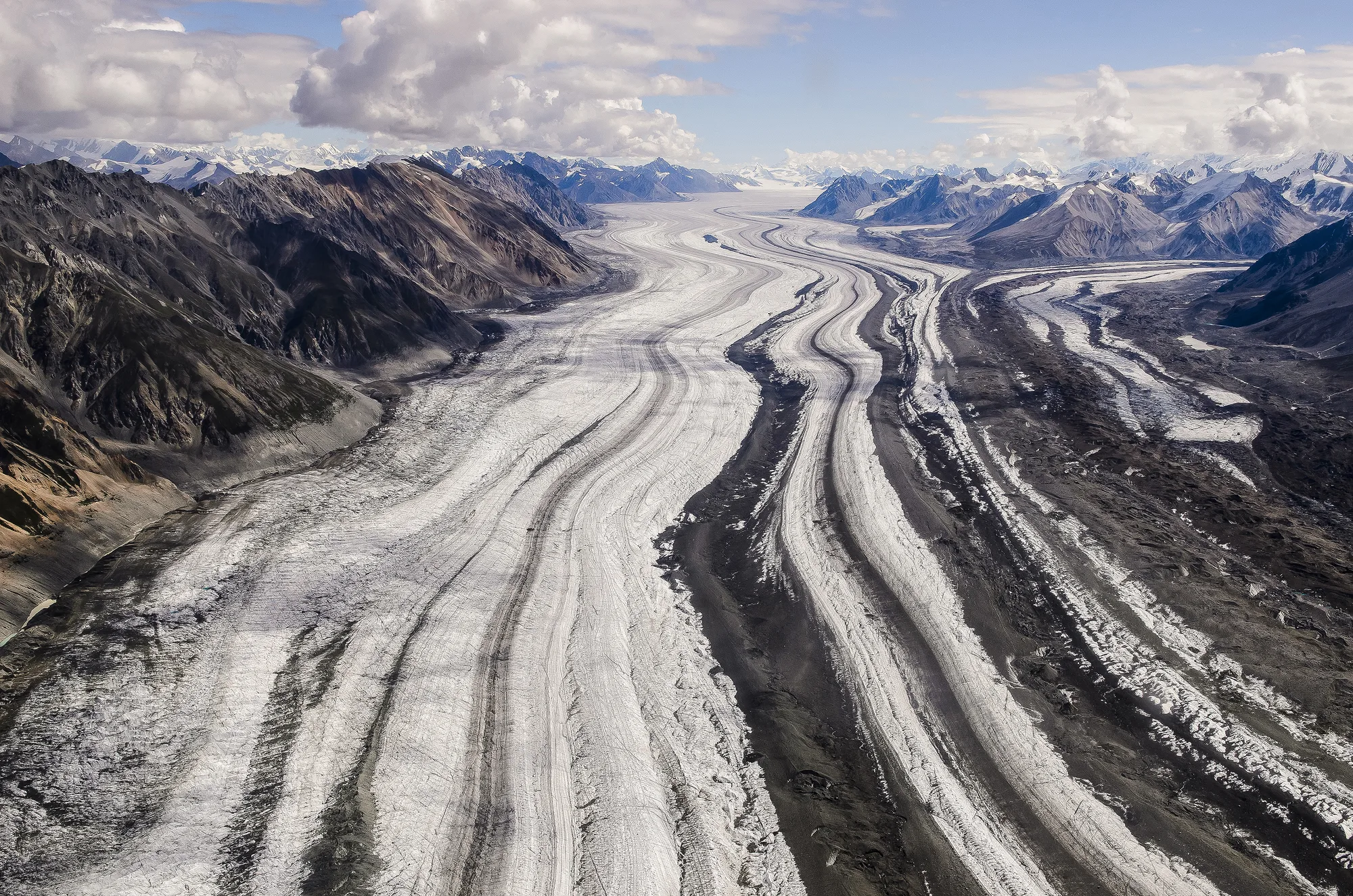 The trail leading onto Root Glacier from Kennecott, Wrangell-St. Elias National Park, Alaska