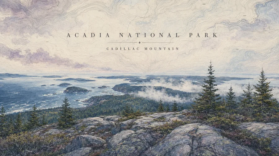 Acadia National Park framed poster print