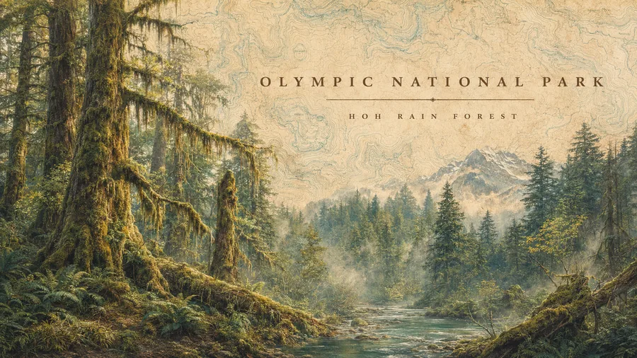 Olympic National Park poster art