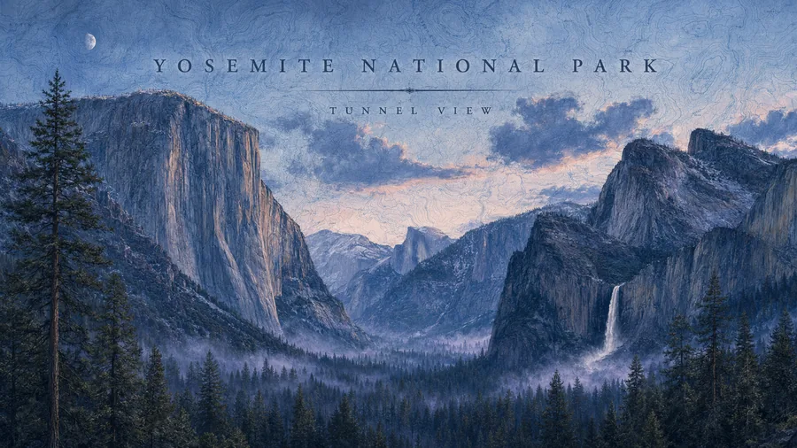 Yosemite National Park poster art